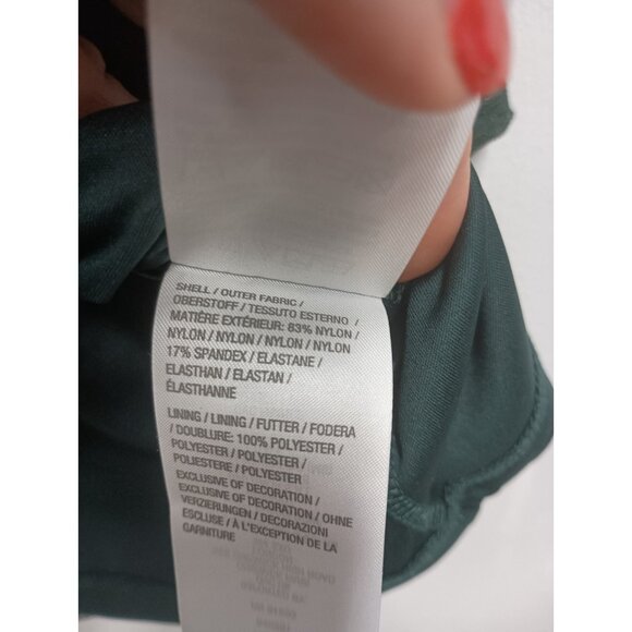 Isaac Mizrahi Live Womens BOHO Blouse 1X Dark Green Lace Bell Sleeve Whimsygoth - Picture 6 of 8